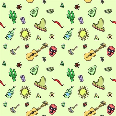 Seamless Mexican Pattern — Stock Vector © Mattasbestos 2139431