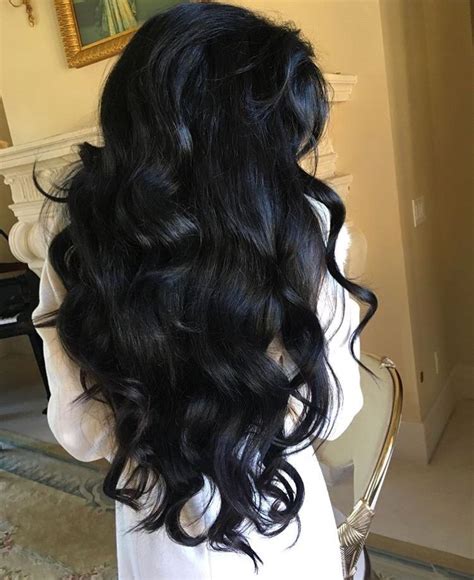 It also tends to highlight your eyes, and if you want a relaxed look, go for a bob haircut and. Full voluminous jet black wavy hair | Black wavy hair