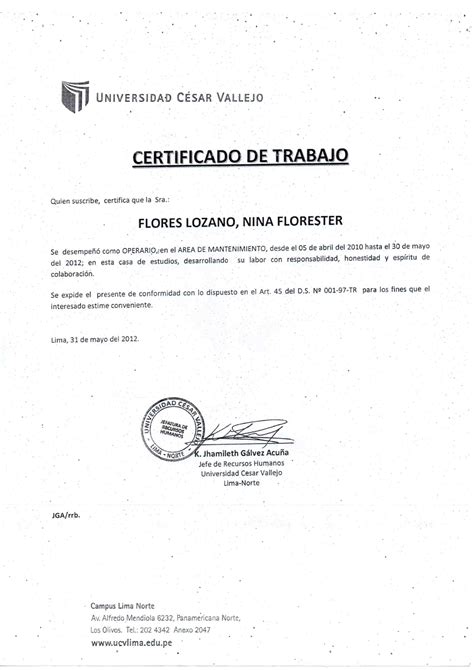 Cert Certificado De Trabajo Redaccion Universitaria Y Catedra