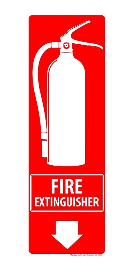 Large Fire Extinguisher Sign Sticker Adhesive Fire Extinguisher Sticker4 Mil Vinyl 4 X 12 In