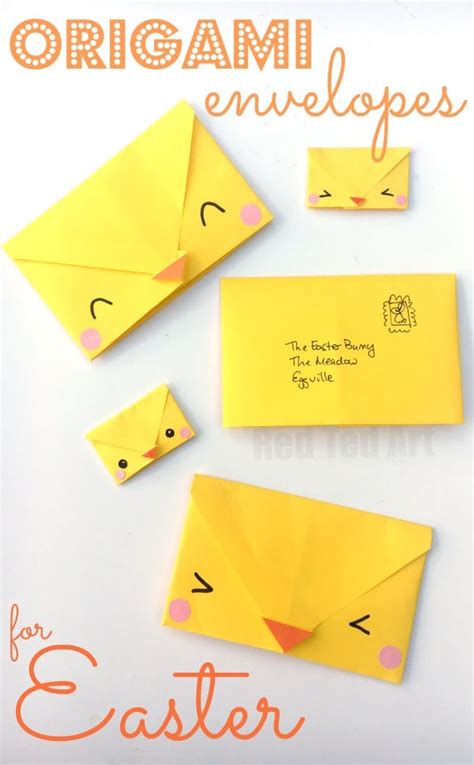 Origami Envelope Chick Paper Crafts For Kids Red Ted Arts Blog