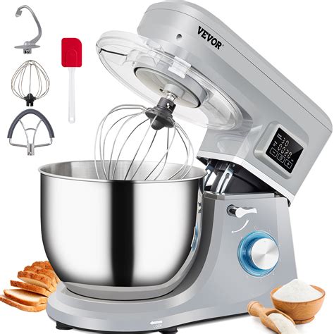 VEVOR Stand Mixer, 660W Electric Dough Mixer with 6 Speeds LCD Screen
