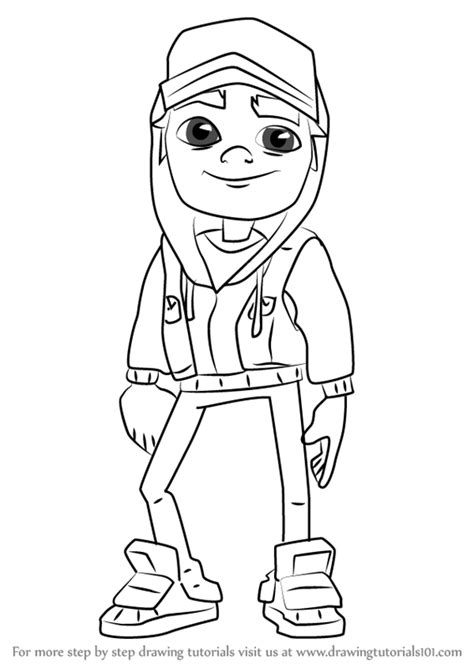learn how to draw jake from subway surfers subway surfers step by step drawing tutorials
