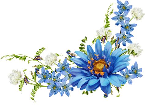 Blue Floral Border Clip Art Gary Burk