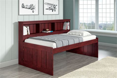 Twin Daybed Bookcase Bed Merlot