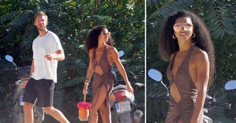 Vick Hope Looks Stunning At Lunch In Ibiza With Fiancé Calvin Harris Metro News