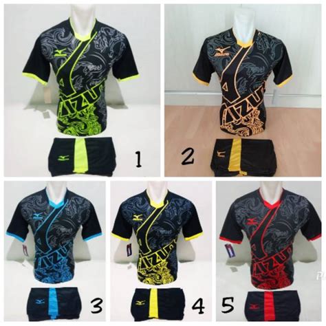 Jersey voli printing mizuno terbaru motif dewantara. kaos Volly Setelan Voli baju Voli mizuno batik kaos ...