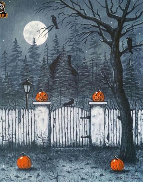 Vintage Halloween Art Halloween Painting Halloween Pictures