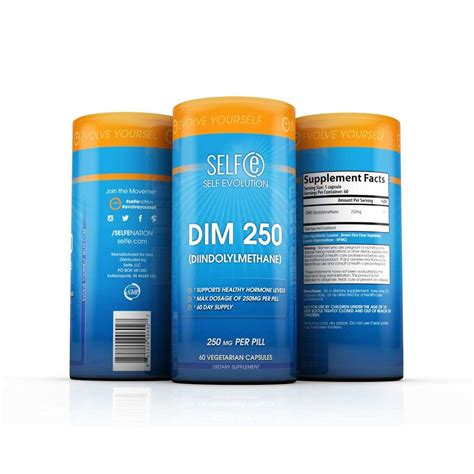 Dim 250mg Diindolylmethane Supplement By Selfe 60 Veggie Caps
