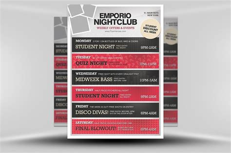 Emporio Nightclub Poster Template In 2022 Poster Template Night Club