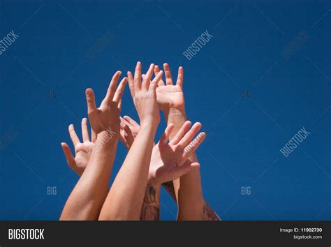 Group People Hands Air Image And Photo Free Trial Bigstock