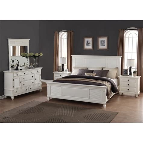 Shop Regitina White 5 Piece King Size Bedroom Furniture Set Free