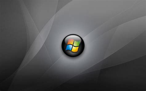Windows 7 Logo In Gray Background Hd Wallpapers