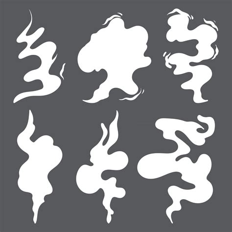 Set Of A Smoke Or Steam Clouds Cartoon Style 2898936 Vector Art At Vecteezy