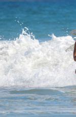 SARAH HARRIS In Bikini On The Set Of Water Photoshoot In Malibu