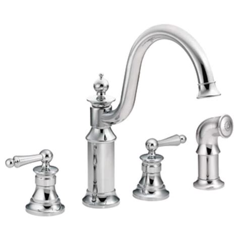 This guide will explain how to identify a moen kitchen or bathroom sink faucet. Shop Moen Waterhill Chrome 2-Handle High-Arc Kitchen ...