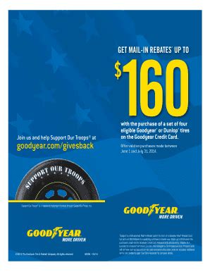 Fillable Online Goodyear Rebate Form Town Fair Tire Fax Email Print