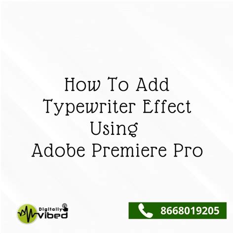 After effect is easy to do. How to add typewriter effect Using Adobe premiere pro ...