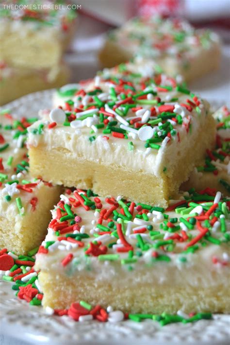 Christmas Sugar Cookie Bars The Domestic Rebel