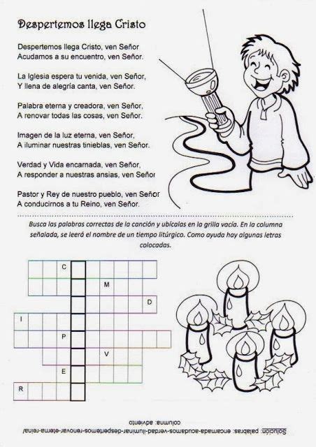 Los juegos son una forma efectiva de divertirse y aprender al mismo tiempo. Fichas, pasatiempos, explicaciones sencillas sobre Adviento para niños: Fuente ...