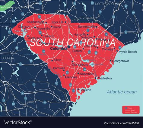 Detailed Political Map Of South Carolina Ezilon Maps Sexiezpix Web Porn
