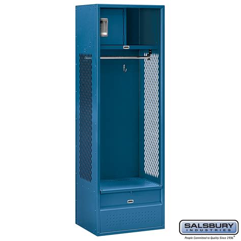 24 Wide Open Access Metal Locker 6 Feet High 18 Inches Deep Blue