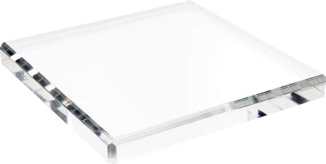 Plymor Clear Polished Acrylic Square Beveled Display Base 10 W X 10