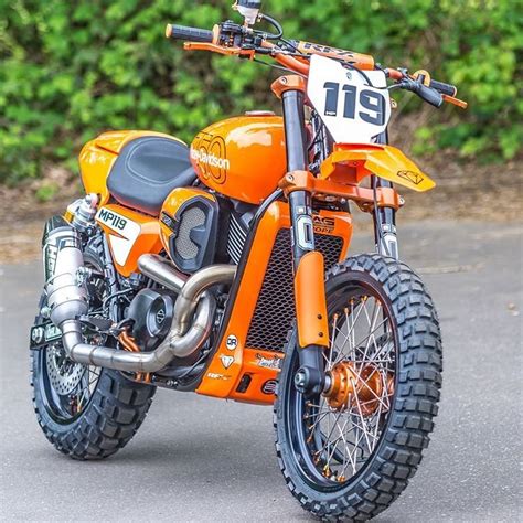 Enduro in reference to dirt bikes refers to riding or racing these motorcycles over distances over 50 miles. Harley Street Rod Dirt Bike: "MP119" - BikeBound