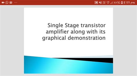 Single Stage Transistor Amplifier And How Transistor Amplifies Youtube