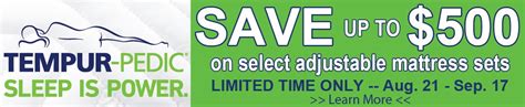 Take action now for maximum saving as these. TEMPUR-Pedic Mattress Sale - The Mattress Factory