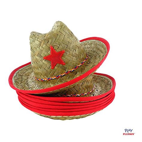 Dozen Straw Cowboy Hats For Kids Makes Great Birthday Party Hats For