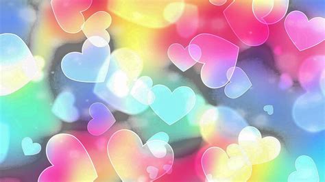Heart Love Colorful Romantic Valentine Day Wallpaper Wallpaper