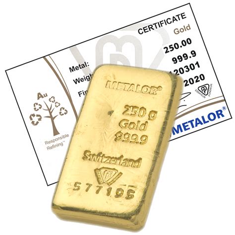 250 Gram Gold Bars Buy Bullion