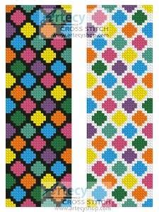 These patterns are an instant download pdf file. Groovy Bookmark Cross Stitch Pattern bookmarks
