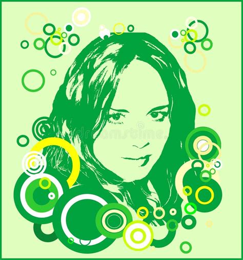 Green Girl Stock Illustration Illustration Of Drawn 69144693