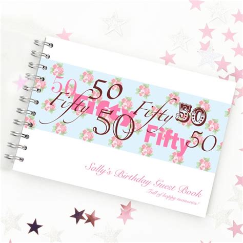 Personalised 50th Birthday Guest Book 50th Birthday Photo Album Party