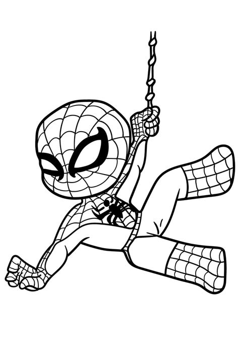 Pequeño Hombre Araña Para Colorear Imprimir E Dibujar Coloringonlycom