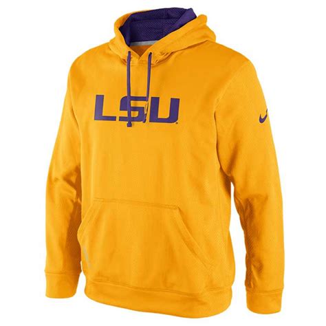 Lyst - Nike Mens Lsu Tigers Thermafit Hoodie Sweatshirt in Yellow for Men