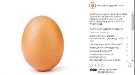 An Egg Is Instagrams Most Liked Post Ever Times Knowledge India