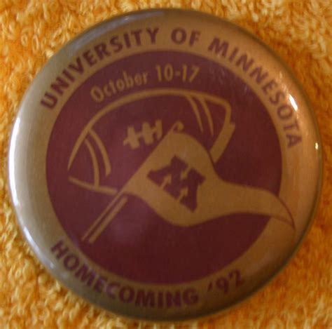 University Of Minnesota Homecoming Buttons 1992