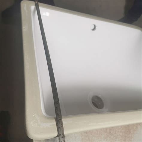 Ada Compliant Undermount Bathroom Sink Rectangle Soft Curve Inside Ceramic