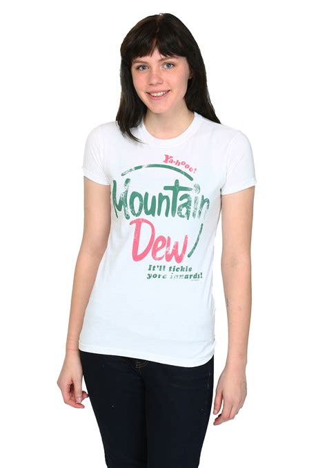 Dry low imported listed in junior sizes. Mountain Dew Vintage Juniors T-Shirt