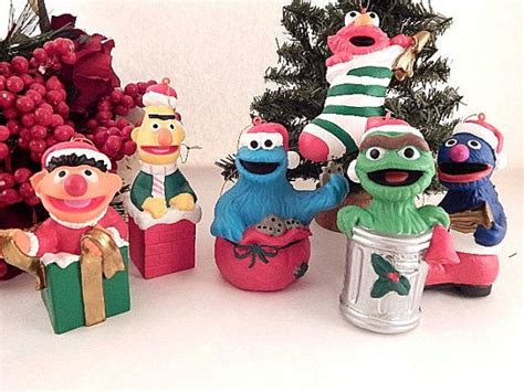 Sesame Street Ornaments Jim Henson Muppets Figurines Vintage Etsy