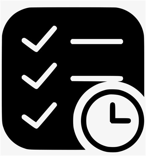 Wait For To Do List Action Icon White Png 980x1000 Png Download