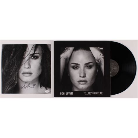 Demi Lovato Signed Tell Me You Love Me Vinyl Record Album Insert Jsa Coa Pristine Auction