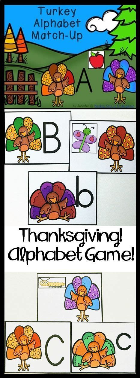Thanksgiving Alphabet Game Upper And Lower Case Letters And Beginning