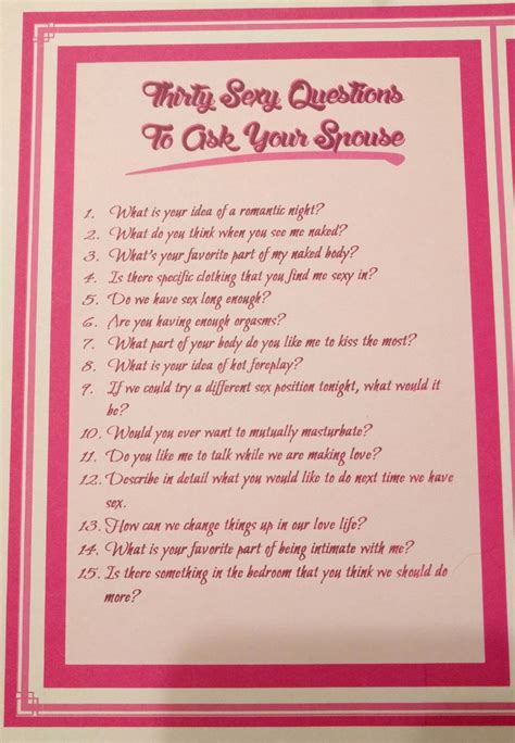 30 sexy questions to ask your spouse etsy