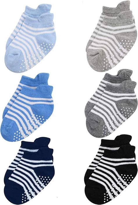 Baby Socks Crew Grip Socks Non Slip Cotton Kids Grip Ankle Socks Anti