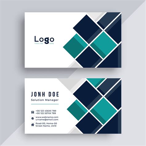 Business Card With Geometric Shapes 3415593 Vector Art At Vecteezy