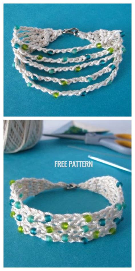 Crochet Bracelet Pattern Crochet Jewlery Crochet Jewelry Patterns